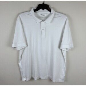 Men’s Untuck It Polo Shirt / White / Short Sleeve / Size XXL